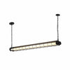 Modern Acrylic Linear LED Chandelier in Black or Silver