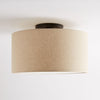 Jelvane Drum Flush Mount with Fabric Shade