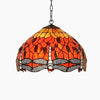 TF Dragonfly Tiffany Pendant Light – Art Nouveau Stained Glass Pendant for Living