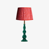 Grainora Table Lamp with Wooden Grain Base - Fabric Lampshade for Living Rooms