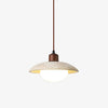 Wabi-sabi Style Travertine Stone Disc Pendant Lamp
