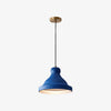 Blue metal dome pendant lamp product view