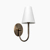 Curva Metal Collection Traditional Wall Light - Brass Finish with Shade