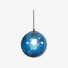 Lunorie Iron Metal Glass Globe Pendant Light - Sculpted Adjustable Pendant for Dining Spaces