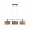 Ravelo Rustic Drum Pendant Light with Sculptural Metal Design for Dining and Living Spaces