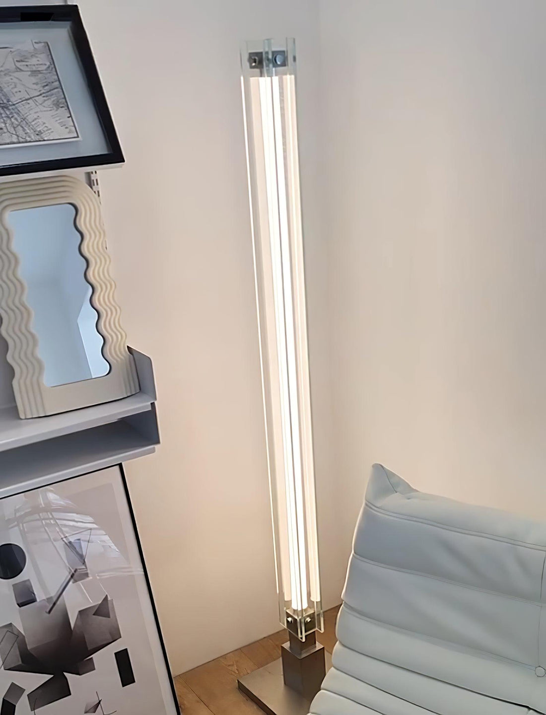 Industrial Style Minimalist Glass Floor Lamp