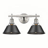 Industrial Two Light Vanity Wall Light - Metal Bathroom Mirror Wall Lights