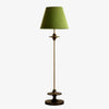 Green vintage fabric shade floor lamp