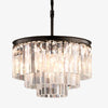 Aurevon Crystal Prism Metal Frame Modern Ceiling Chandelier for Home and Hotel