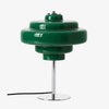 Koloro Glass Table Lamp - Retro Tiered Design with Chrome Base