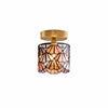Vintagia Tiffany Style - Stained Glass Ceiling Light Decorative Pattern Ceiling Lamp for Living Room