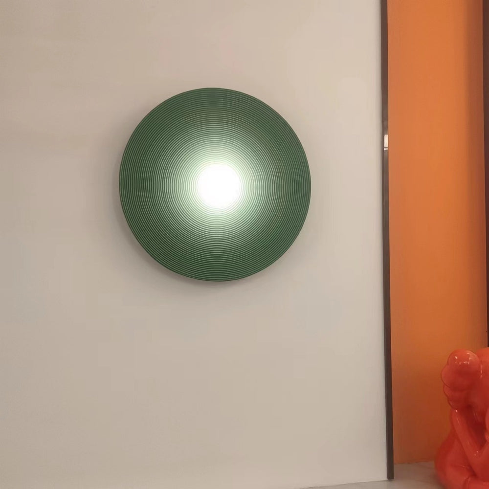 Retro Wabi Sabi Style Round Wall Light For Bedroom