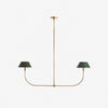 Foldray Scalloped Linear Chandelier - Leather Style for Dining Room
