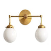 Two-Light Sconce - Double Head Glass Bathroom Wall Light