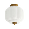 Vintage Eloise Milk Glass Flush Mount Ceiling Light - Vintage Charm Soft Glow