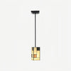 TF Manchester Art Deco Pendant Light – Geometric Stained-Glass Hanging Lamp for Living Room or Dining