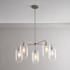 Lumivelle 5-Light Pebble Chandelier - Modern Glass Pendant Lighting