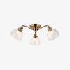Novera Vintage-Inspired Semi-Flush Ceiling Fixture with Curved Arms for Living Spaces