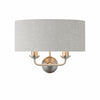 Tela Classic Wall Sconce with Fabric Shade – Elegant Metal Finish Wall Light for Living Room / Bedroom
