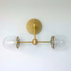 Coastal Nautical Hanging Double Glass Wall Sconce