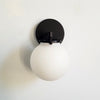 Minimalist Oversized Glass Wall Light - White Globe Sconce For Home
