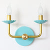 Retro Two Light Wall Sconce - Scalloped Design for Elegant Interiors