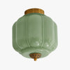 Vintage Eloise Milk Glass Flush Mount Ceiling Light - Vintage Charm Soft Glow