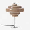 Koloro Glass Table Lamp - Retro Tiered Design with Chrome Base