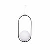 Halozen Modern Pendant Light - Soft Oval Profile Design Decorative Hanging Lamp for Living Room