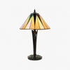 TF Dark Star Tiffany Style Geometric Shade Table Lamp for Bedroom and Accent Lighting