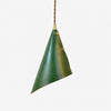 green leather pendant lamp