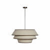 Tarivon Steel Frame Pendant with Fabric Shade – Modern Hanging Lamp for Dining Rooms