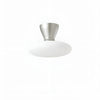 White glass and Silver finish, 18 cm / 7.1 in size
