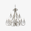 Talonis Crystal Chandelier - Traditional Candle-Style Brass and Nickel for Living Room and Dining Room