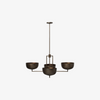 Lustrona Multi-Light Chandelier Metal Dome Shades - Streamlined Modern for Dining Room