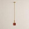 Cerova porcelain pendant, 5 inch, red