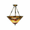 TF Butterfly Pendant Light – Stained Glass Pendant in Art Nouveau Style for Living Room
