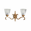 Lunetal Double-Head Wall Sconce – Vintage Metal Glass for Hallway and Bedroom