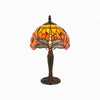 TF Dragonfly Hand-Cut Table Lamp – Vintage Stained Glass for Bedroom or Living Room