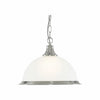 TF Vintora Ribbed Glass Pendant Light – Elegant Metal Trim for Kitchens, Dining Areas and Hallways