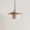 Elegant Textured Cylindra Stone Pendant Lamp