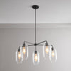 Lumivelle 5-Light Pebble Chandelier - Modern Glass Pendant Lighting