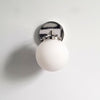 Minimalist Oversized Glass Wall Light - White Globe Sconce For Home