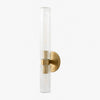 Rivora Fluted Glass Double Short Sconce - Indoor Outdoor Wall Light Elegance