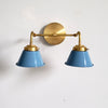 Modern Double Cone Brass Sconce - Accent Lighting For Bathroom & Hallway