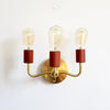 Vintage Style Elegant Three - Arm Metal Wall Sconce