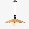 Orrise Vintage Inspired 3 Light Hanging Chandelier - Wood Metal and Fabric Accents Home Lighting