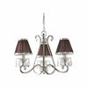 Talonis Multi-light Fabric Chandelier - Elegant Metal Curved Arms for Dining and Living
