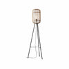 Yumeko Natural Woven Floor Lamp – Modern Scandi Bamboo Shade Standing Lamp for Bedrooms or Living Rooms