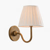 Luvora Vintage Pleated Shade Wall Lamp - Modern Brass Linen Wall Lighting